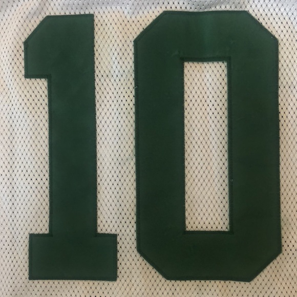 NFL REEBOK NEW YORK JETS JERSEY MEN'S SIZE 56 100% AUTHENTIC SANTONIO HOLMES #10 - Picture 10 of 15